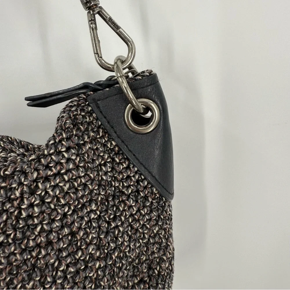 The Sak Indio Crochet : black /white Urban Static Hobo Shoulder Bag